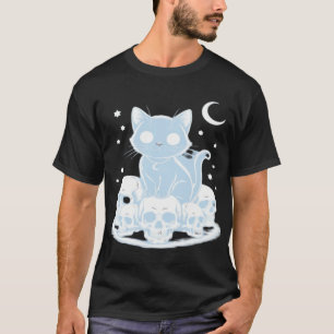 Cute Halloween Kitten Cat Gothic Aesthetic Essenti T-Shirt