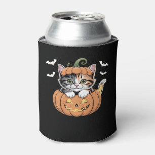 Cute Halloween Kitten in a Pumpkin Classic T-Shirt Can Cooler
