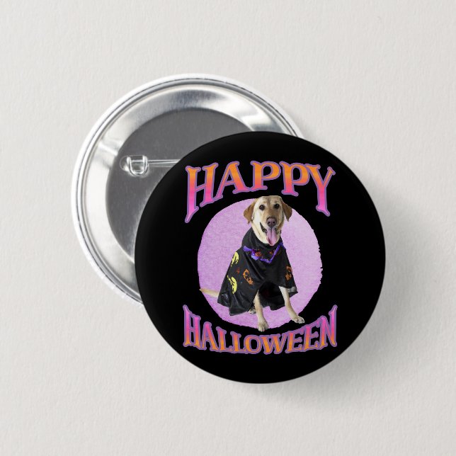 Cute Halloween Labrador 6 Cm Round Badge (Front & Back)