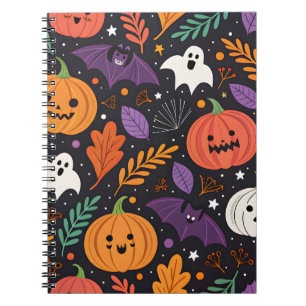 Cute Halloween Magic Pattern Notebook