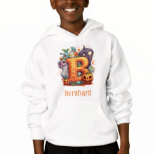 Cute Halloween Monogram Letter B Hoodie