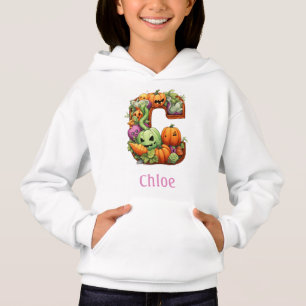 Cute Halloween Monogram Letter C Hoodie