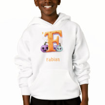 Cute Halloween Monogram Letter F Hoodie