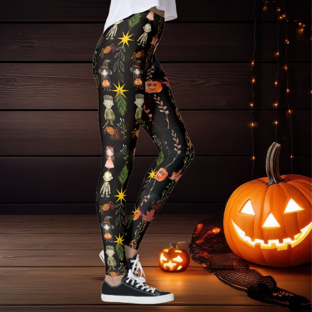 Cute Halloween Monster Pattern Leggings (Cute Halloween Monster Pattern Leggings)