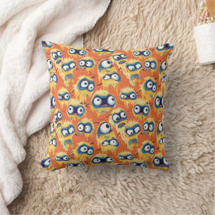 Cute Halloween Monster Yellow Orange Cushion