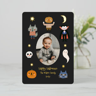 Cute Halloween Monsters Baby Family Photo