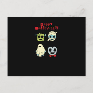 Cute Halloween Monsters Postcard - Funny Boo Be