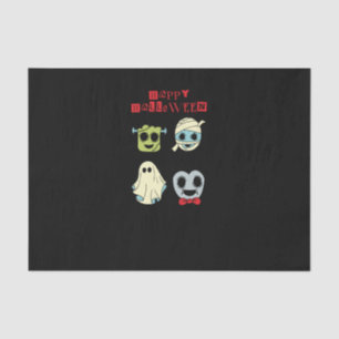 Cute Halloween Monsters Tissue Paper - Funny Boo