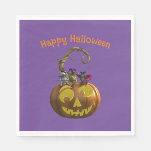 Cute Halloween Mouse Trio Napkin