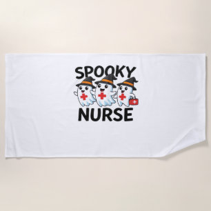 Cute Halloween Nurse Ghosts Cartoon Classic T-Shir Beach Towel