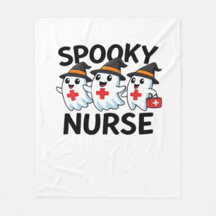 Cute Halloween Nurse Ghosts Cartoon Classic T-Shir Fleece Blanket
