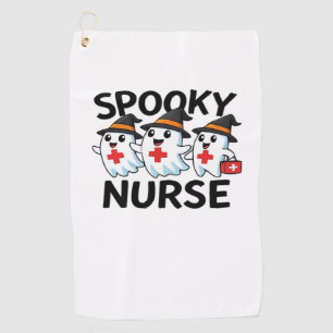 Cute Halloween Nurse Ghosts Cartoon Classic T-Shir Golf Towel