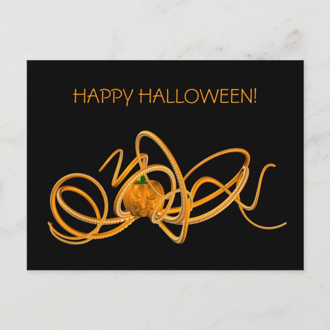 Cute Halloween Octopus Postcard (Front)