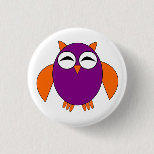 Cute Halloween Owl Button