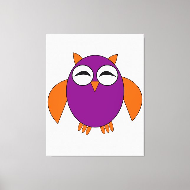 Cute Halloween Owl Canvas Print (Front)