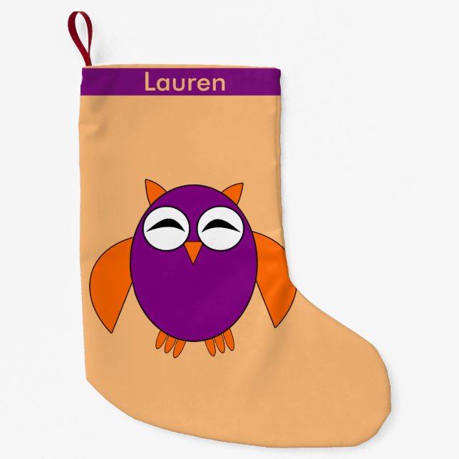 Cute Halloween Owl Christmas Stocking (Front)