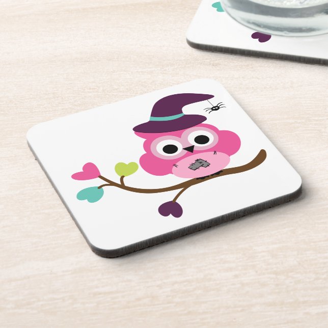 Cute Halloween Owl Coaster (Left Side)