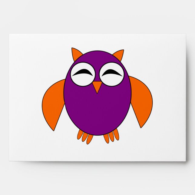 Cute Halloween Owl Custom Envelop Envelope (Front)