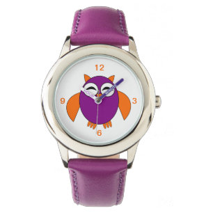 Cute Halloween Owl Kids Watch with Numbers