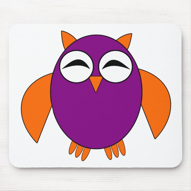 Cute Halloween Owl Mousepad (Front)