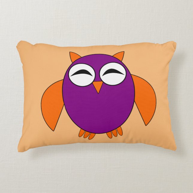 Cute Halloween Owl Pillow (Front)