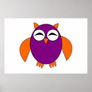 Cute Halloween Owl Poster