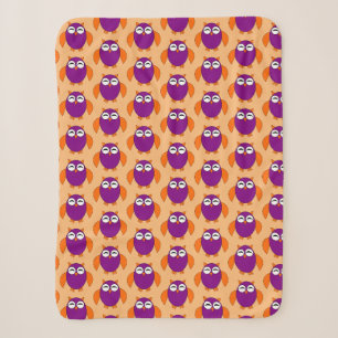 Cute Halloween Owl Sherpa Blanket