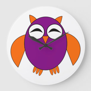 Cute Halloween Owl Wall Clock
