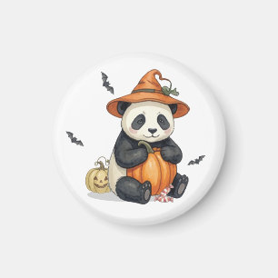 Cute Halloween Panda Pumpkin Magnet