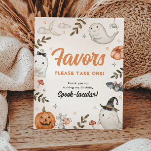 Cute Halloween Party Favors Sign