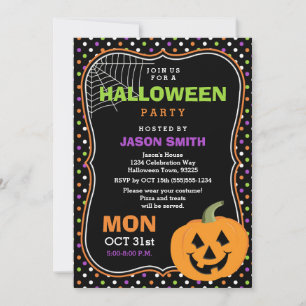 Cute Halloween Party Invitation