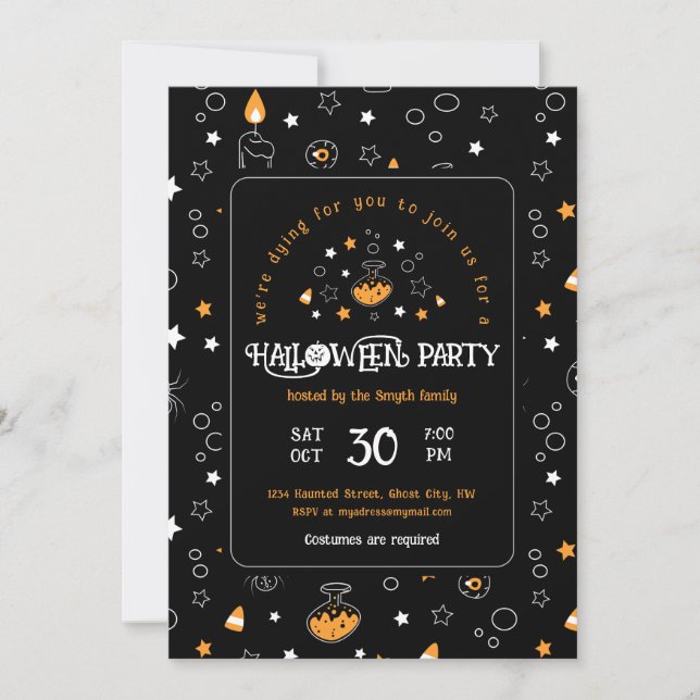 cute halloween party invitation (Front)