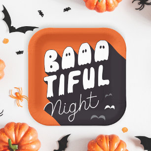 Cute Halloween Party Paper Plates