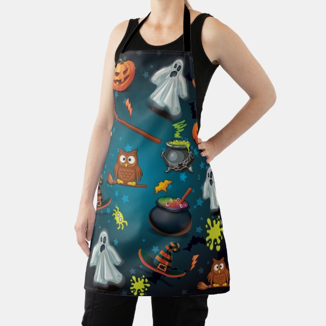 Cute Halloween Pattern Apron (Insitu)