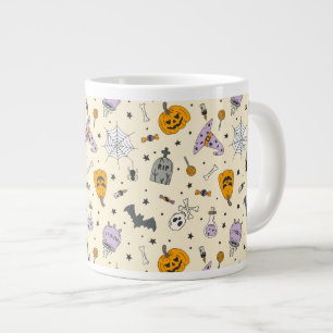 Cute Halloween Pattern Large Coffee Mug