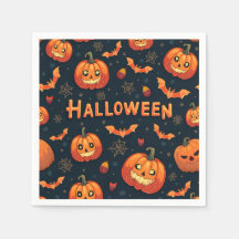 Cute Halloween Pattern Party Napkin