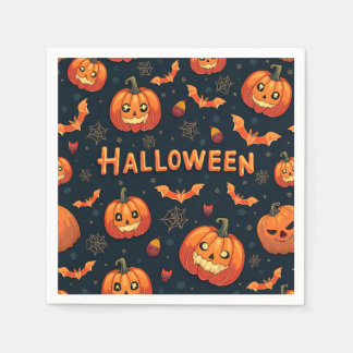 Cute Halloween Pattern Party Napkin