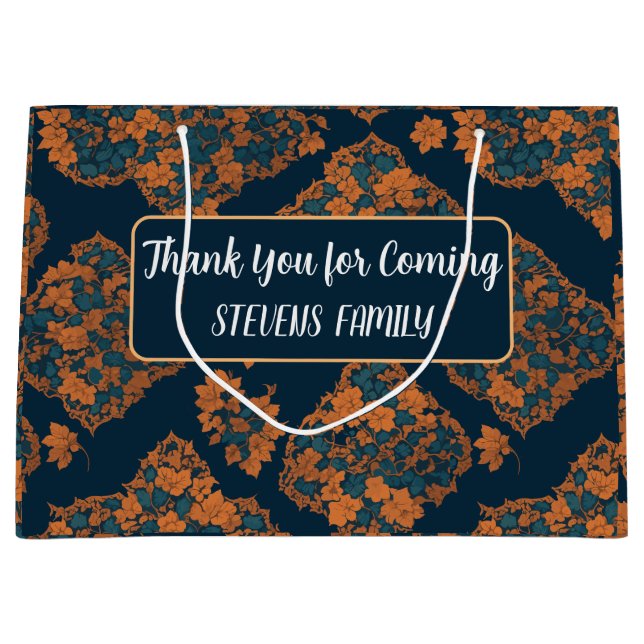 Cute Halloween Pattern spooky party Large Gift Bag (Front)