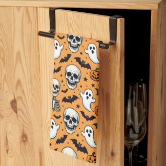 Cute Halloween Pattern Tea Towel
