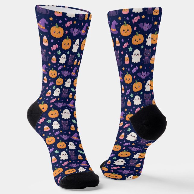 Cute Halloween patterned  Socks (Angled)
