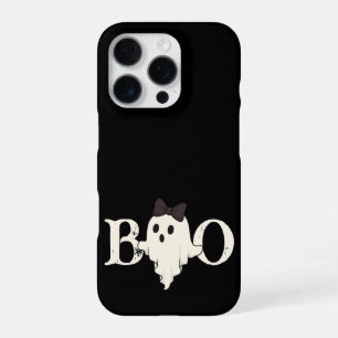 Cute Halloween Phone Case – "Boo" Ghost with Bow