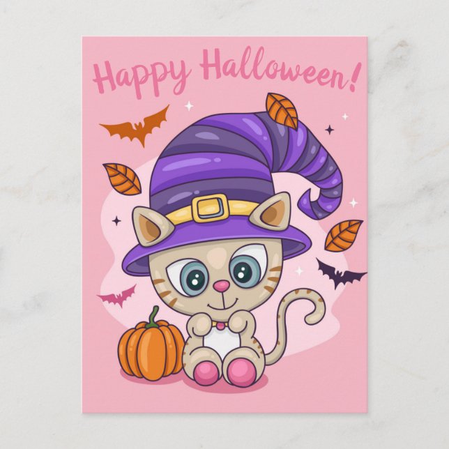Cute Halloween Postcard (Front)