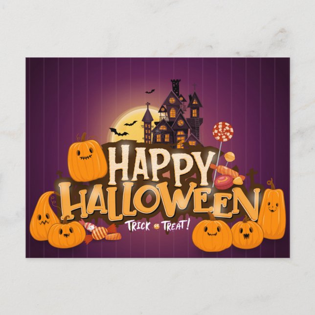 Cute Halloween Postcard (Front)