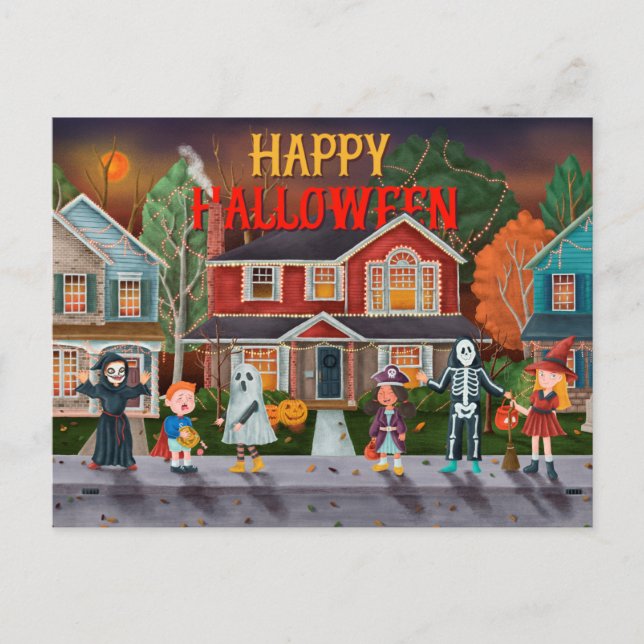 Cute Halloween Postcard (Front)