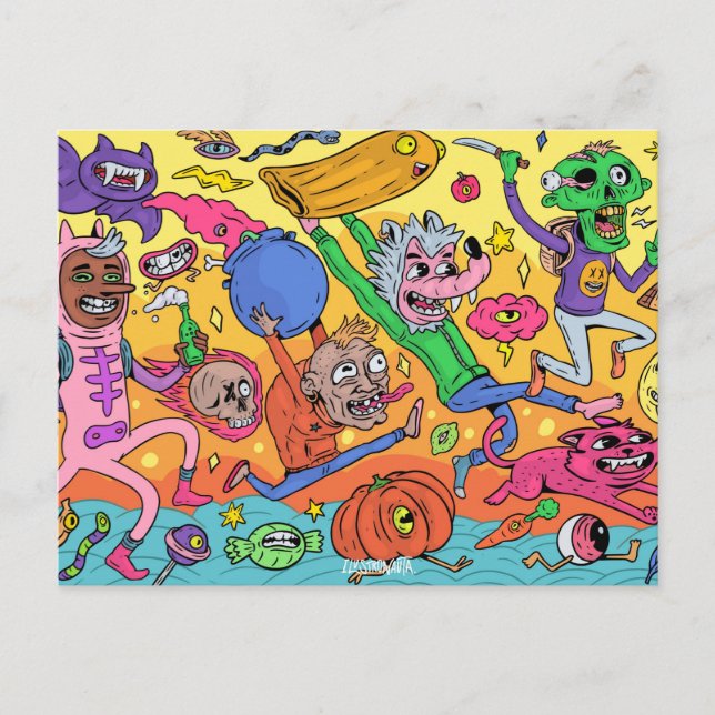 Cute Halloween Postcard (Front)