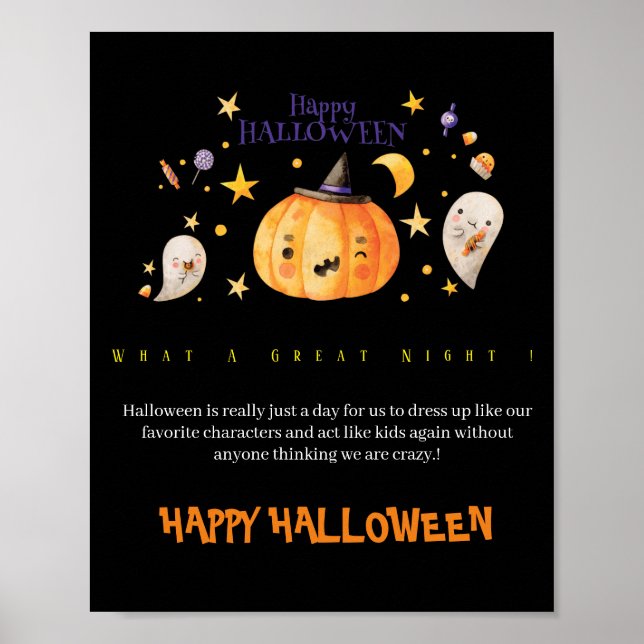 cute Halloween  Poster (Front)