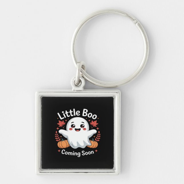 Cute Halloween Pregnancy Announcement Key Ring (Front)