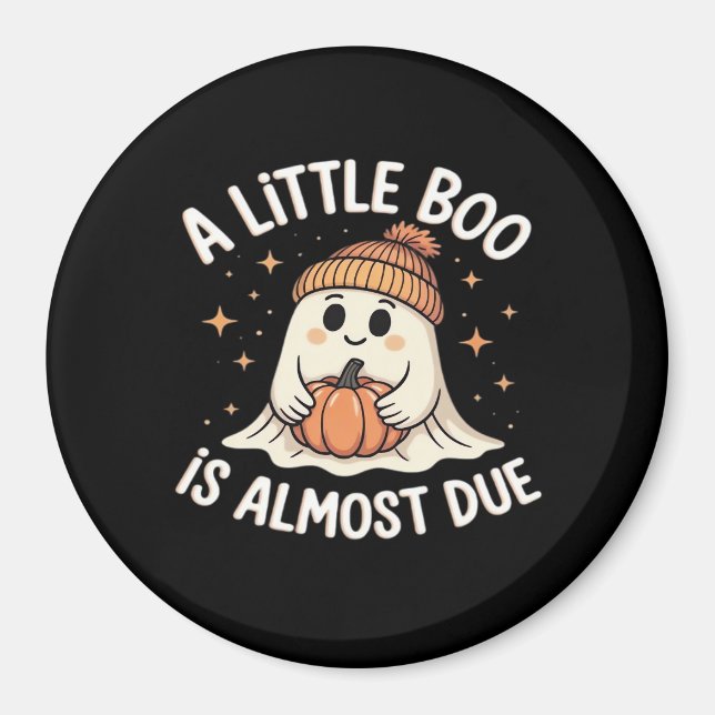 Cute Halloween Pregnancy Announcement Magnet (Front)