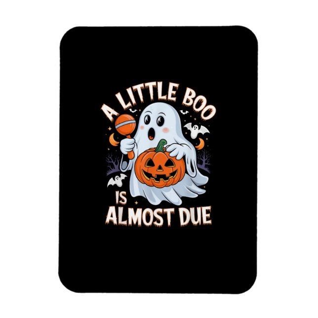 Cute Halloween Pregnancy Announcement Magnet (Vertical)