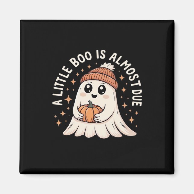 Cute Halloween Pregnancy Announcement Magnet (Front)